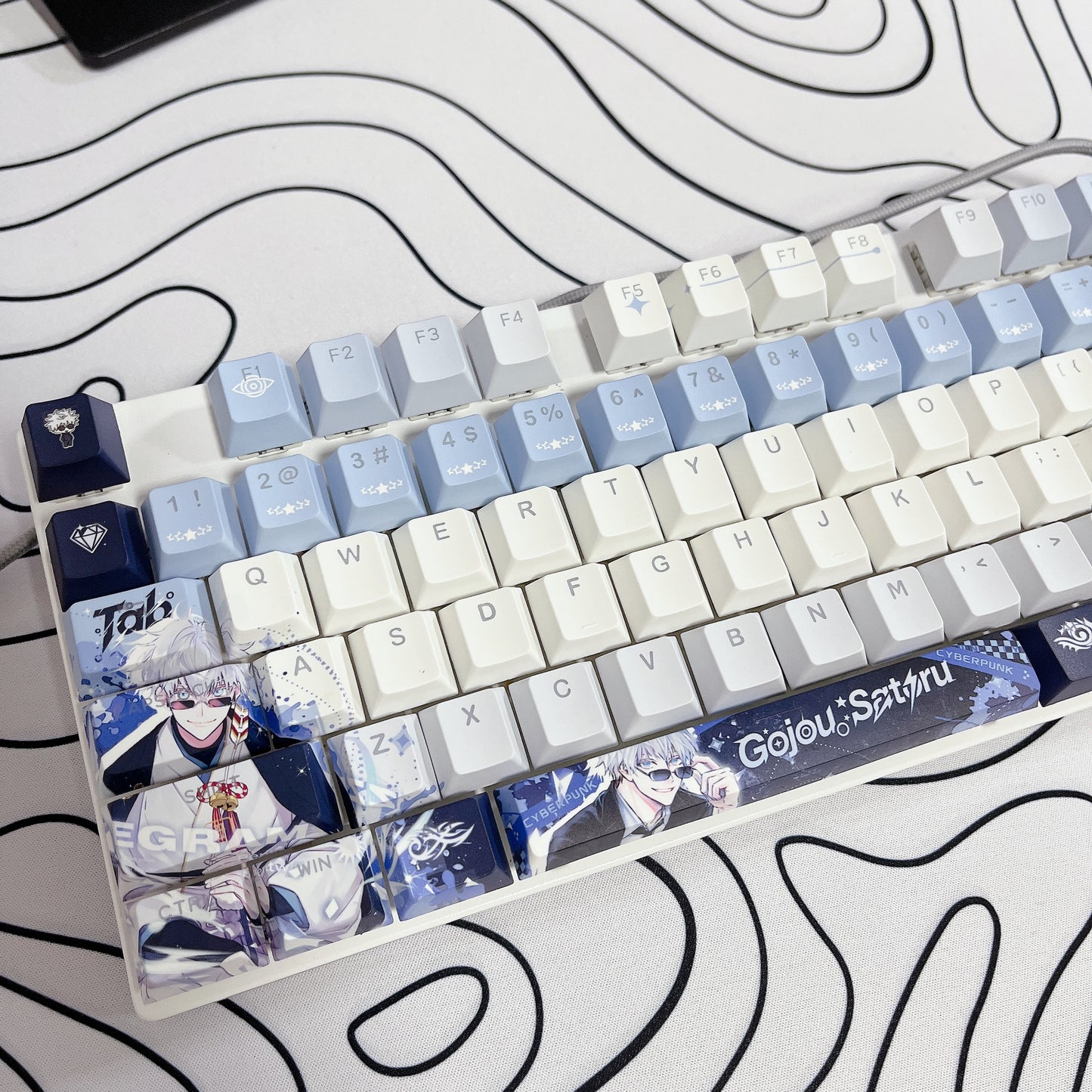 Gojo keycaps Top-Legend Backlit Artisan 122keys Cherry/PBT Keycap Set