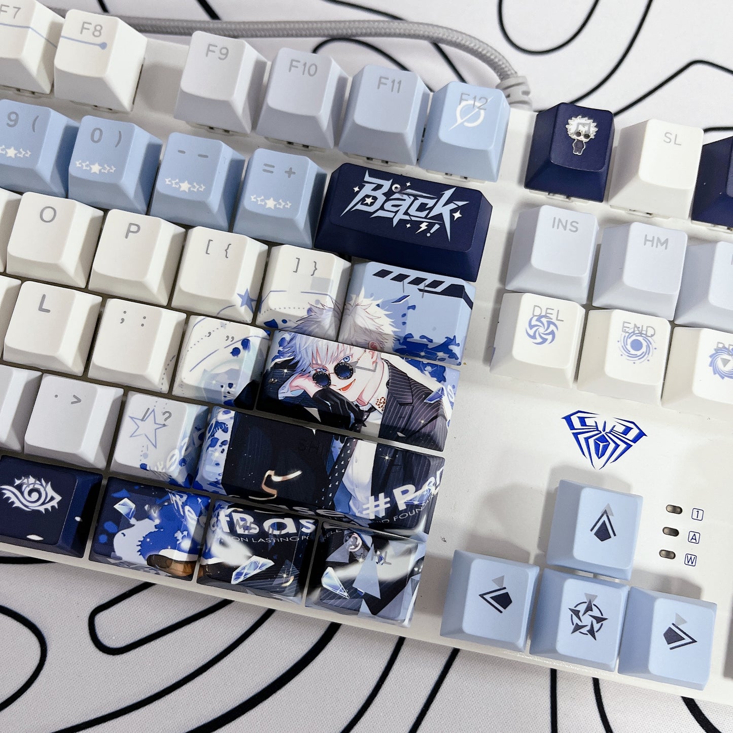 Gojo keycaps Top-Legend Backlit Artisan 122keys Cherry/PBT Keycap Set