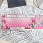 Demon Slayer Kanroji Mitsuri keycaps Top-Legend Backlit Artisan 122keys Cherry/PBT Keycap Set