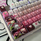Demon Slayer Kanroji Mitsuri keycaps Top-Legend Backlit Artisan 122keys Cherry/PBT Keycap Set