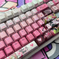 Demon Slayer Kanroji Mitsuri keycaps Top-Legend Backlit Artisan 122keys Cherry/PBT Keycap Set