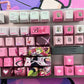 Demon Slayer Kanroji Mitsuri keycaps Top-Legend Backlit Artisan 122keys Cherry/PBT Keycap Set