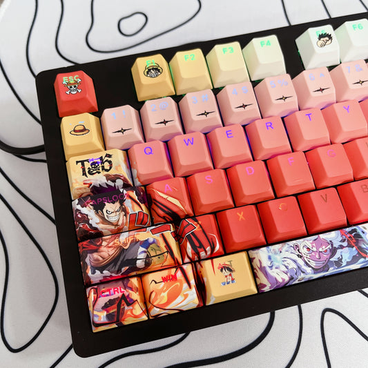 One piece luffy keycaps Top-Legend Backlit Artisan 122keys Cherry/PBT Keycap Set