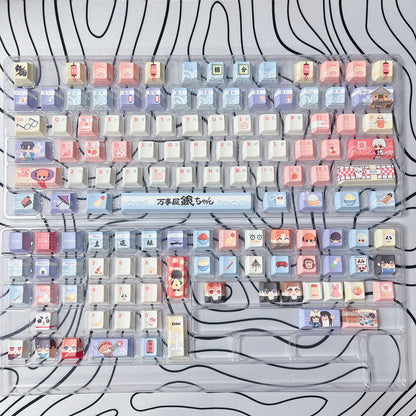 Custom keycaps with Gintama design 129keys PBT Cherry