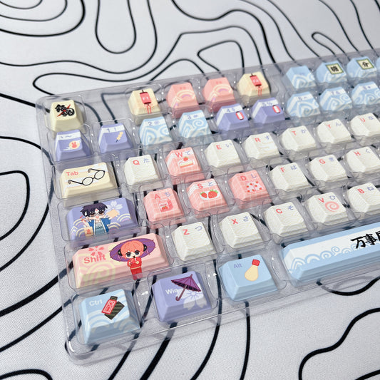 Custom keycaps with Gintama design 129keys PBT Cherry