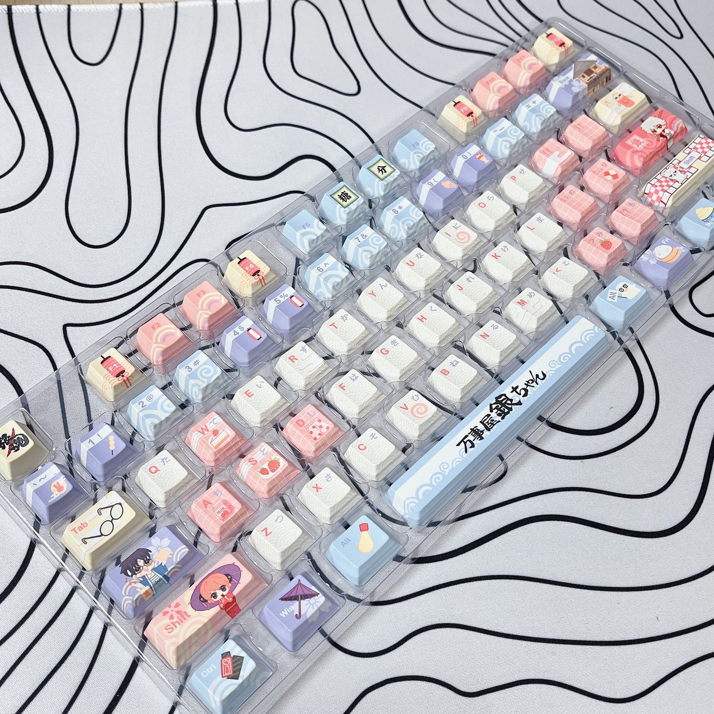 Custom keycaps with Gintama design 129keys PBT Cherry