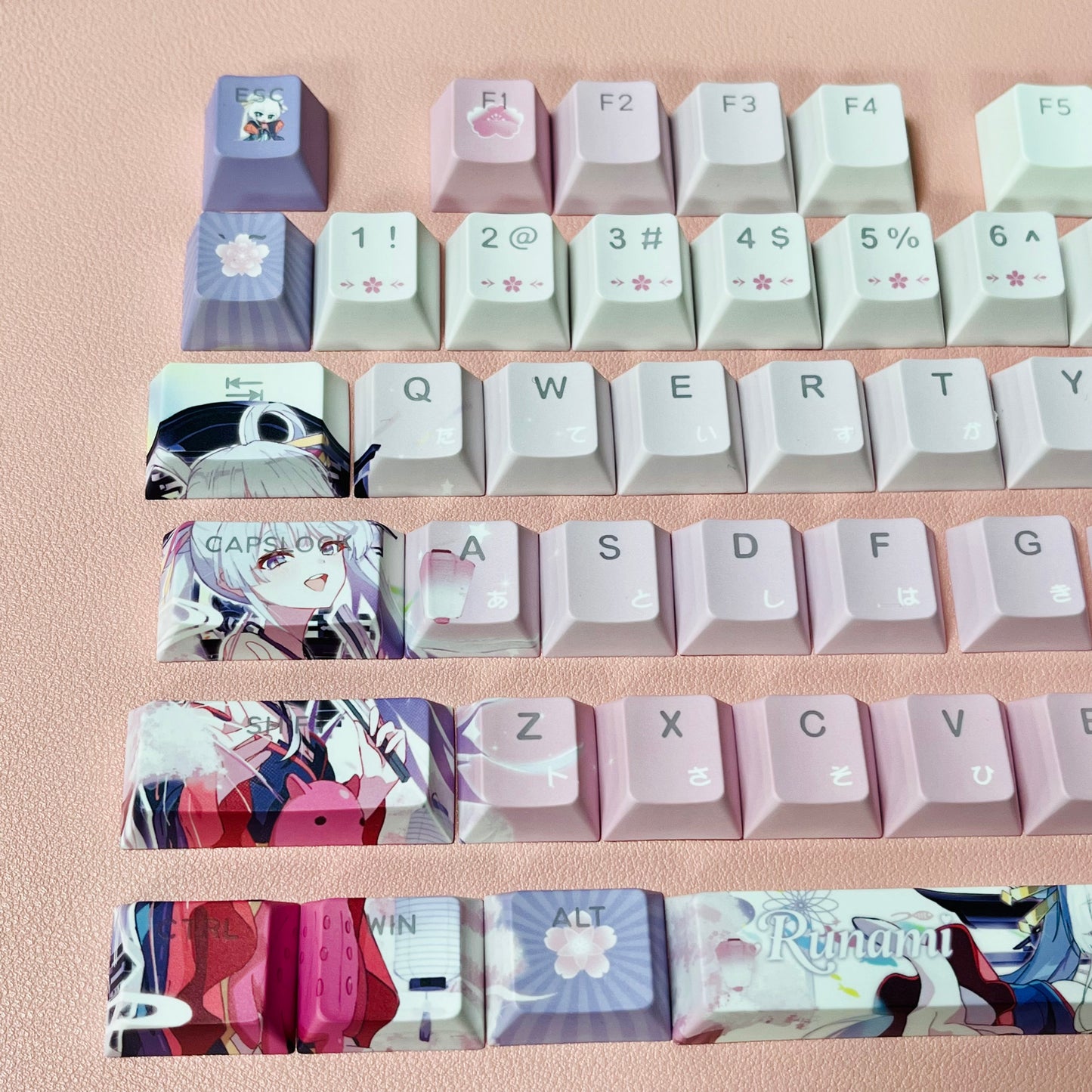 Cosmic Princess Kaguya-Yachiyo 122keys PBT Dual Language Front-Lit Keycaps