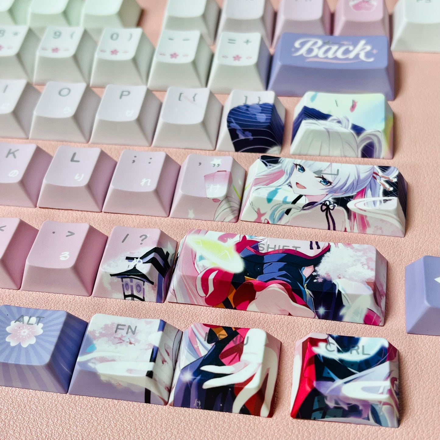 Cosmic Princess Kaguya-Yachiyo 122keys PBT Dual Language Front-Lit Keycaps