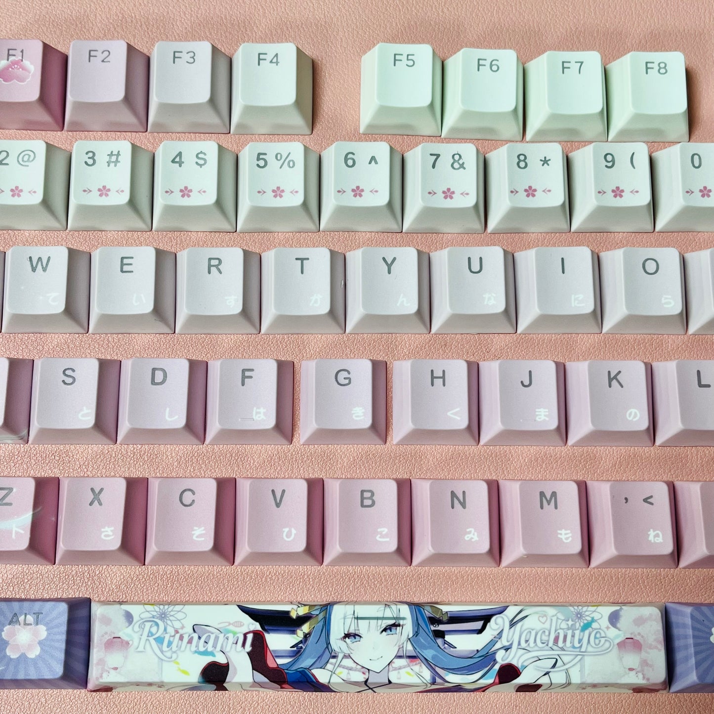 Cosmic Princess Kaguya-Yachiyo 122keys PBT Dual Language Front-Lit Keycaps