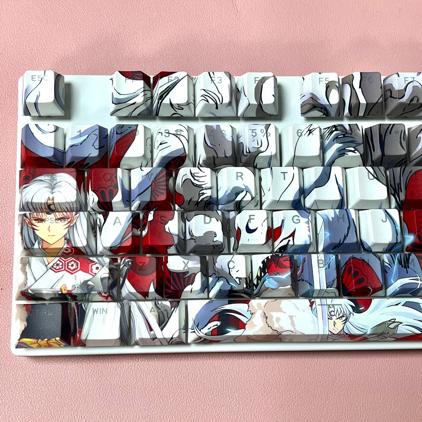 Sesshomaru keycaps side backlit PBT 108 keys