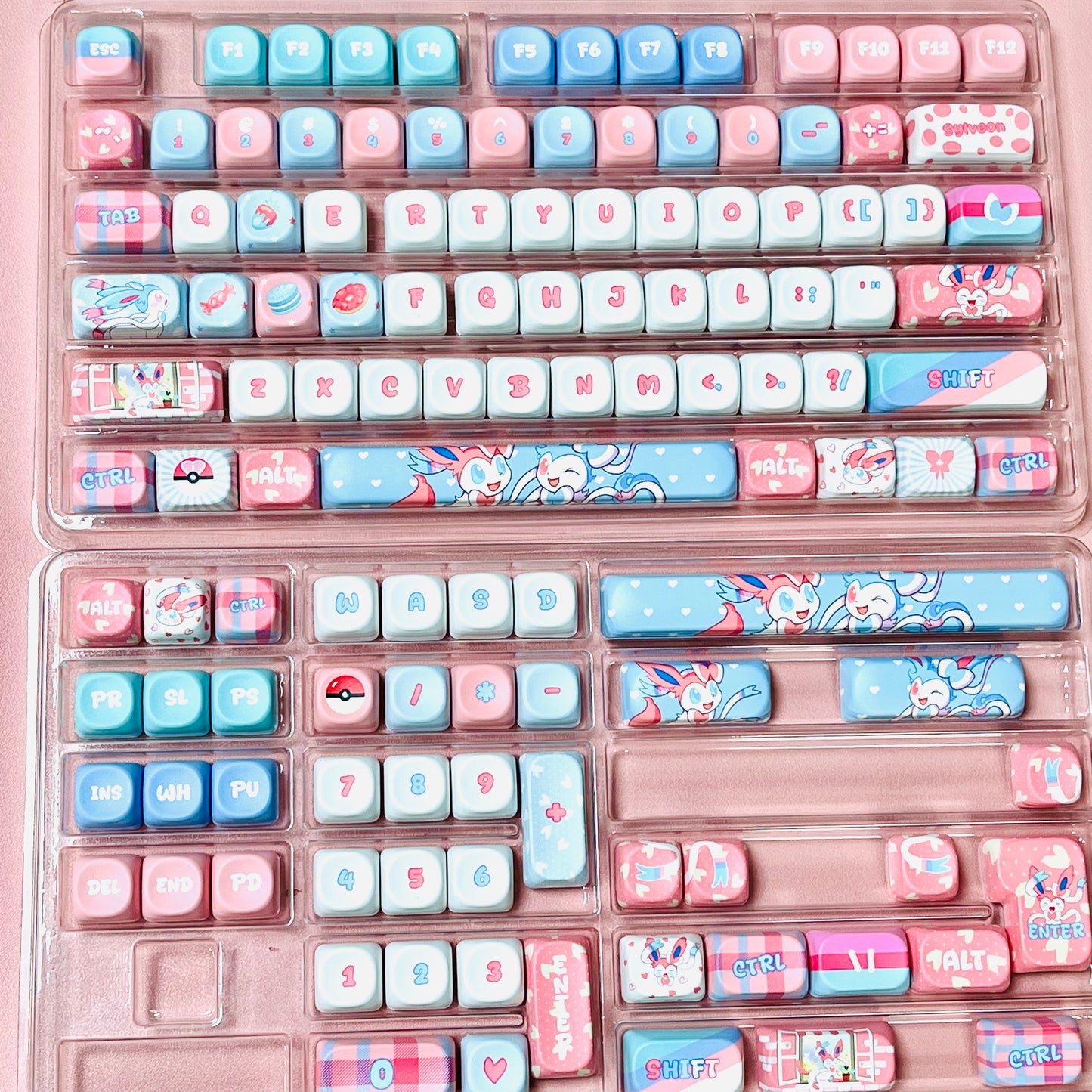 MOA Eevee-Sylveon style keycaps for MX-mechanical keyboard