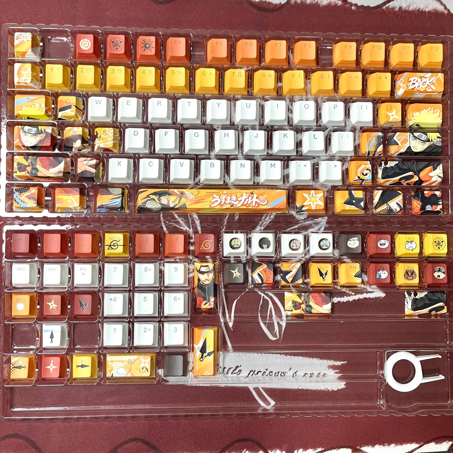 Naruto top backlit PBT Cherry keycaps