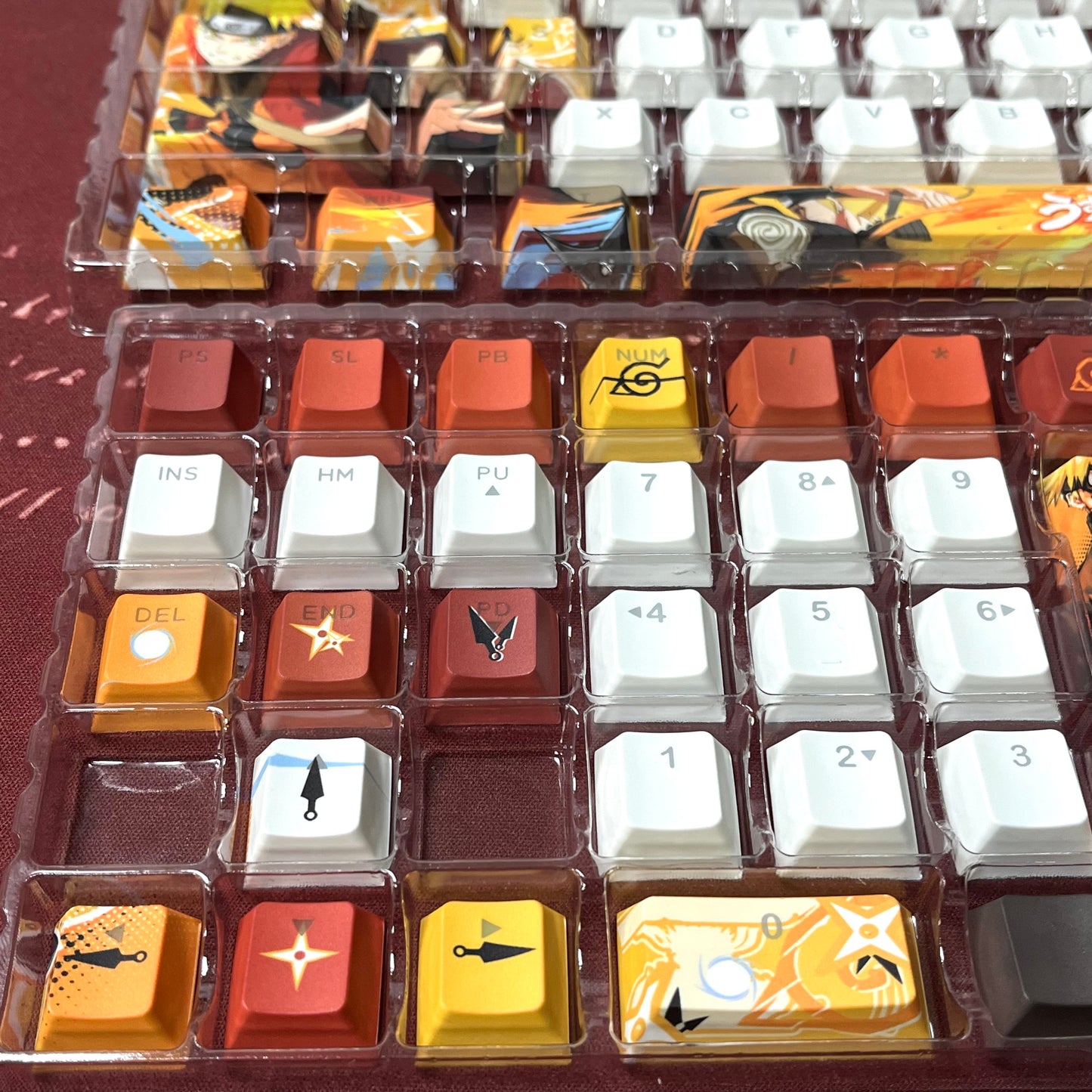 Naruto top backlit PBT Cherry keycaps