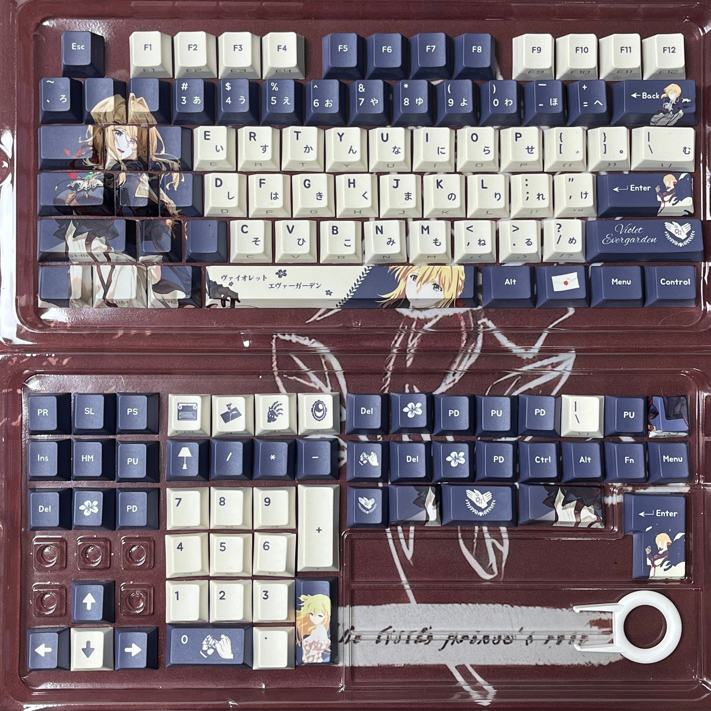 129 keys Violet EverGarden anime keycaps