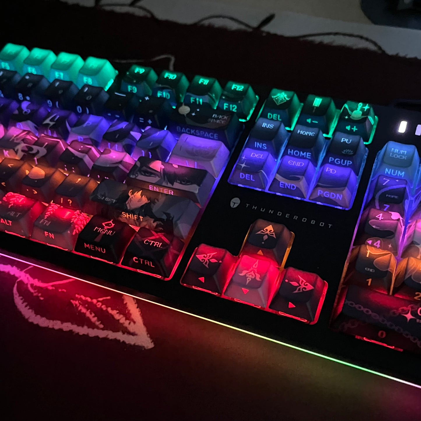 Love and deep space Caleb 137keys full set PBT keycaps with double printed side Backlit