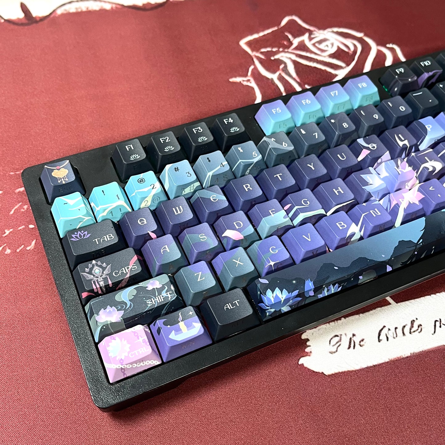 Love and deep space Caleb 137keys full set PBT keycaps with double printed side Backlit