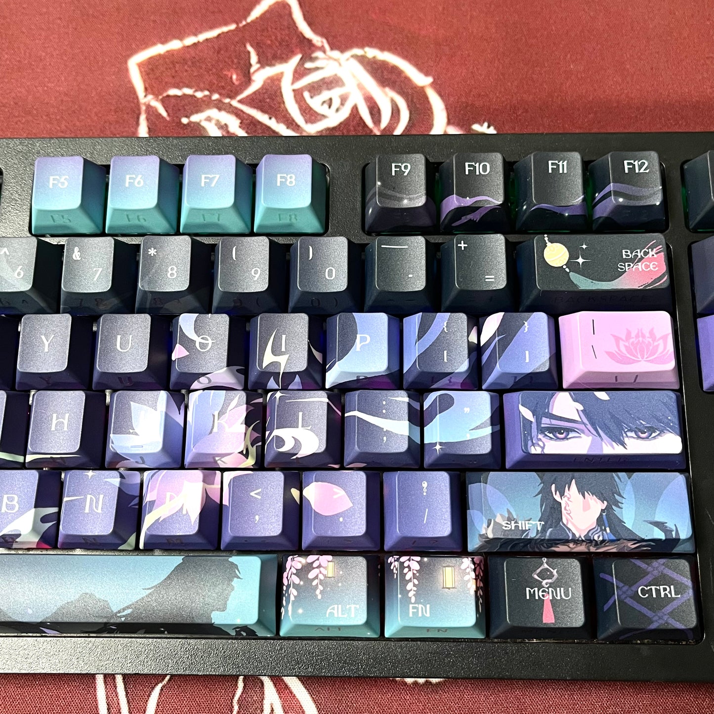 Love and deep space Caleb 137keys full set PBT keycaps with double printed side Backlit