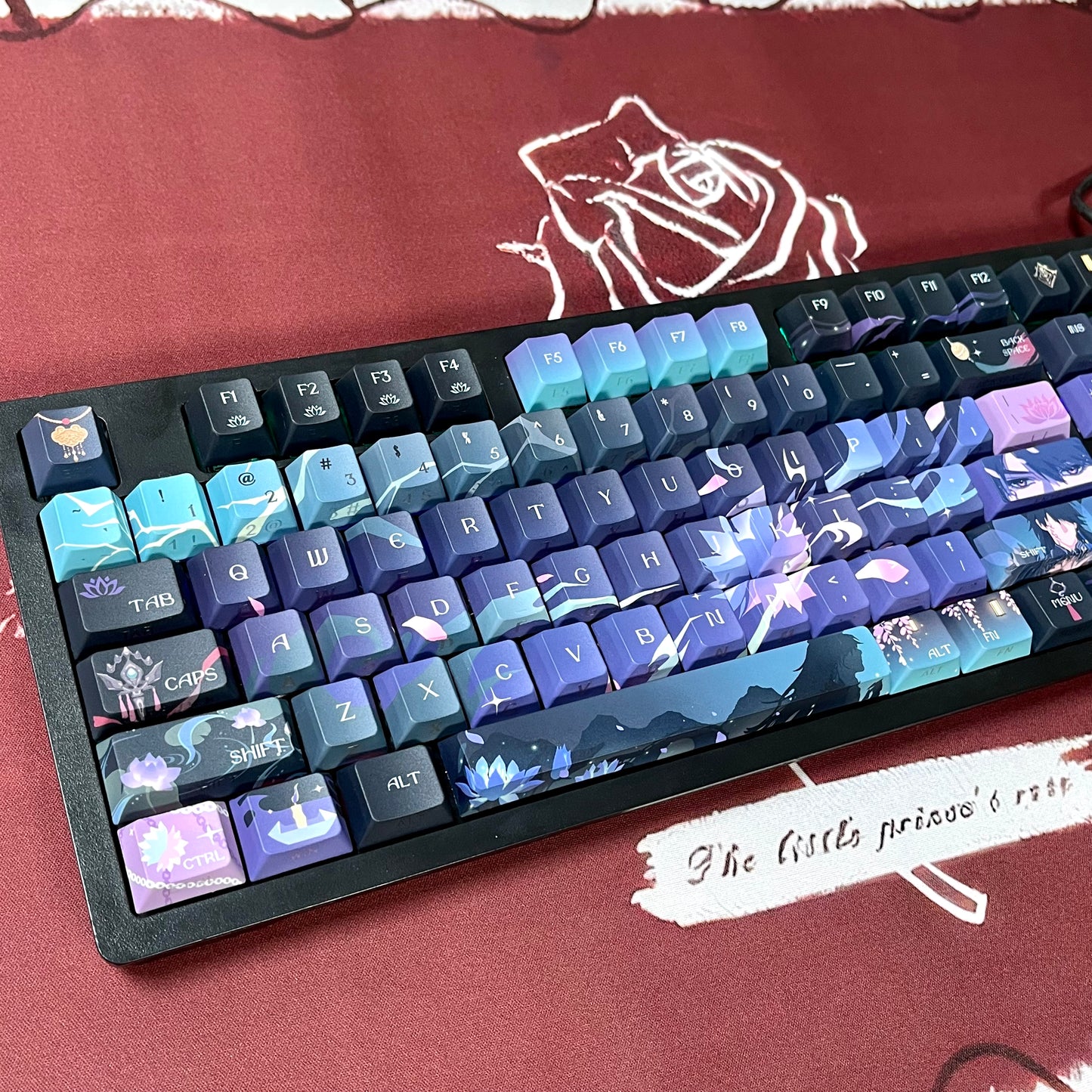 Love and deep space Caleb 137keys full set PBT keycaps with double printed side Backlit