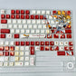 Sword Art Online Asuna PBT anime keycaps set with cherry profile, top backlit for RGB light, dye-sublimated, MX cross stems keyboard