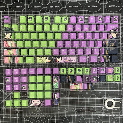NEW!!!The Apothecary Diaries Maomao&Jinshi anime PBT keycaps set with side backlit,122keys top printed for MX-cross stems Keyboard