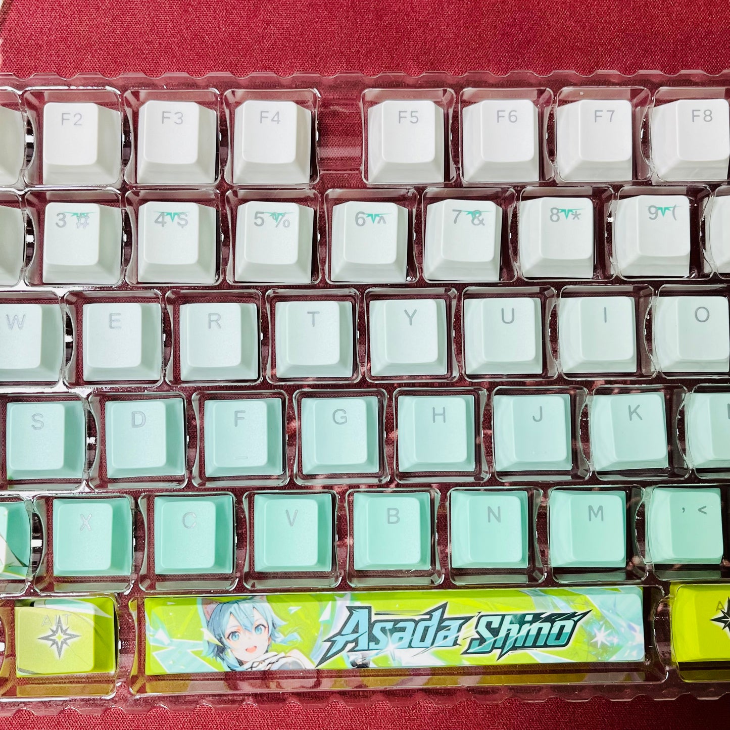 Sword Art Online Asada Shino/Sinon anime PBT keycap set with top backlit