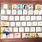 Original Sailor Moon anime keycaps set with Side lit, PBT and Cherry MOA profile for MX-cross stems keycboard