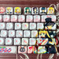 Original Sailor Moon anime keycaps set with Side lit, PBT and Cherry MOA profile for MX-cross stems keycboard