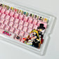 Original Sailor Moon anime keycaps set with Side lit, PBT and Cherry MOA profile for MX-cross stems keycboard