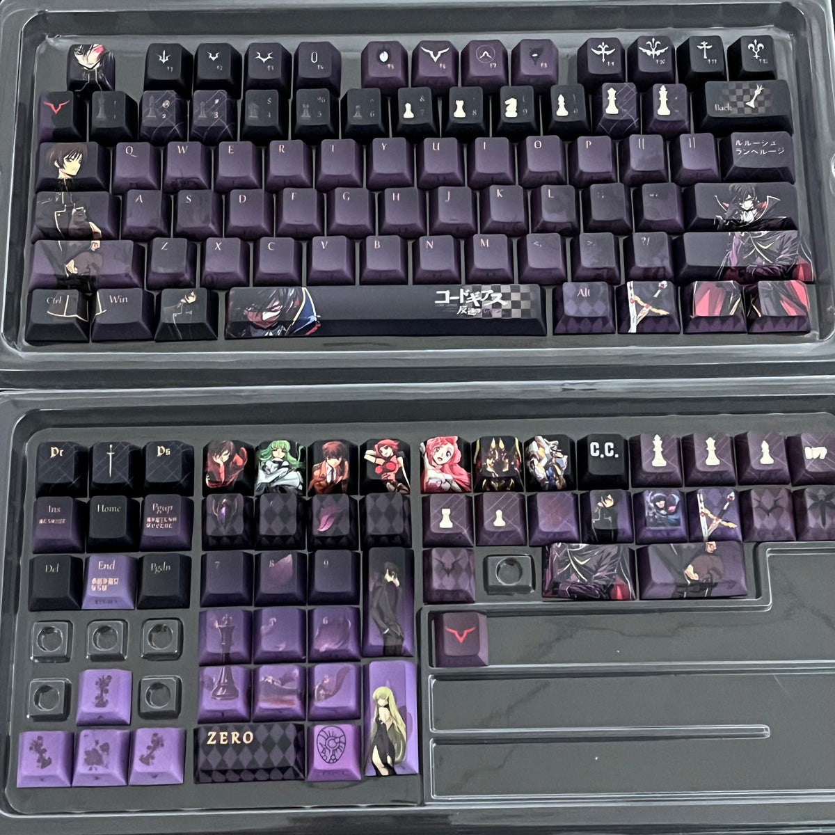 【New】 Lelouch Lamperouge PBT keycaps set, cherry profile with side backlit