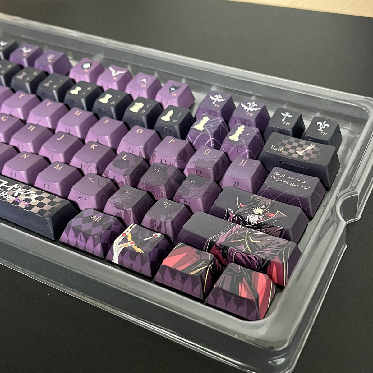 【New】 Lelouch Lamperouge PBT keycaps set, cherry profile with side backlit