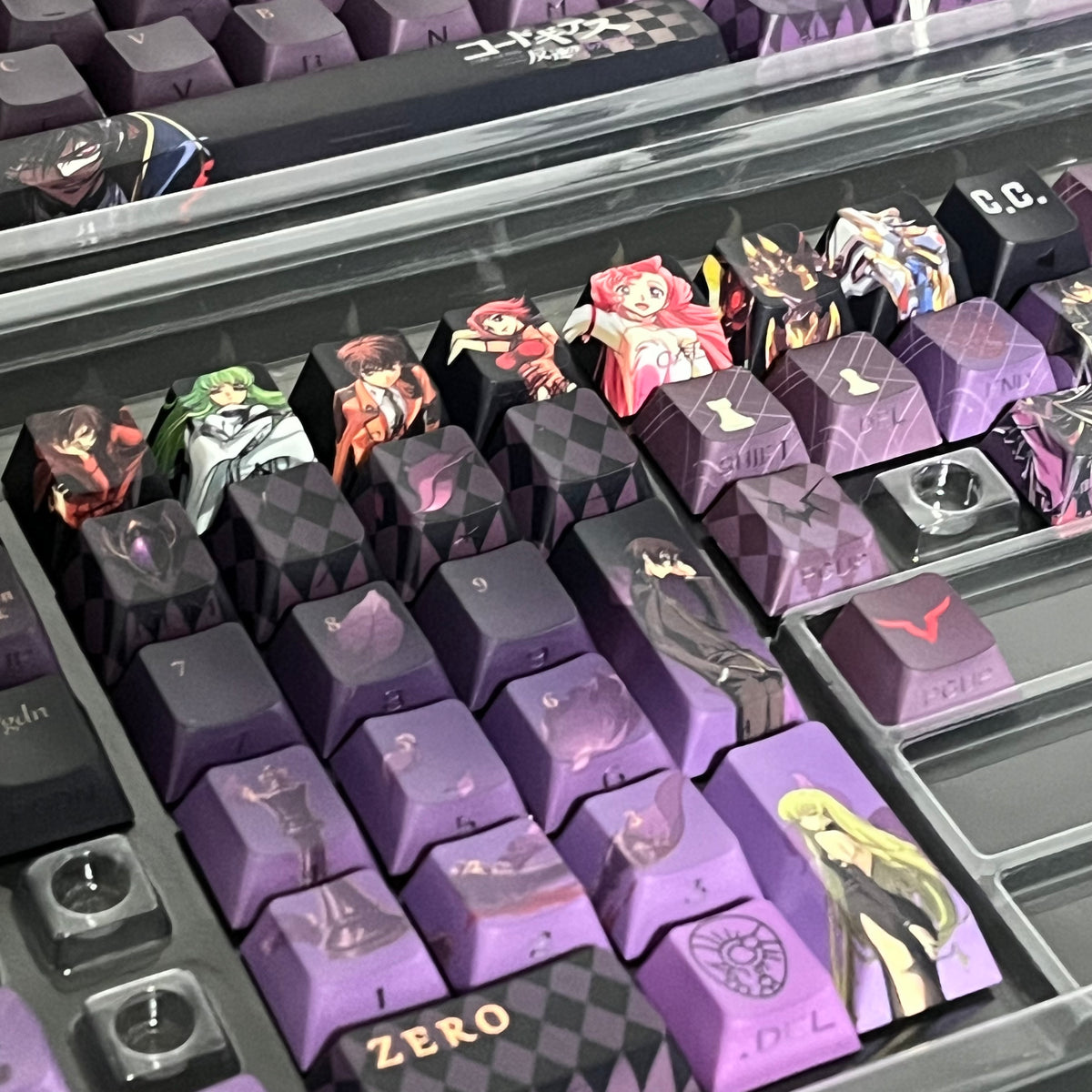 【New】 Lelouch Lamperouge PBT keycaps set, cherry profile with side backlit