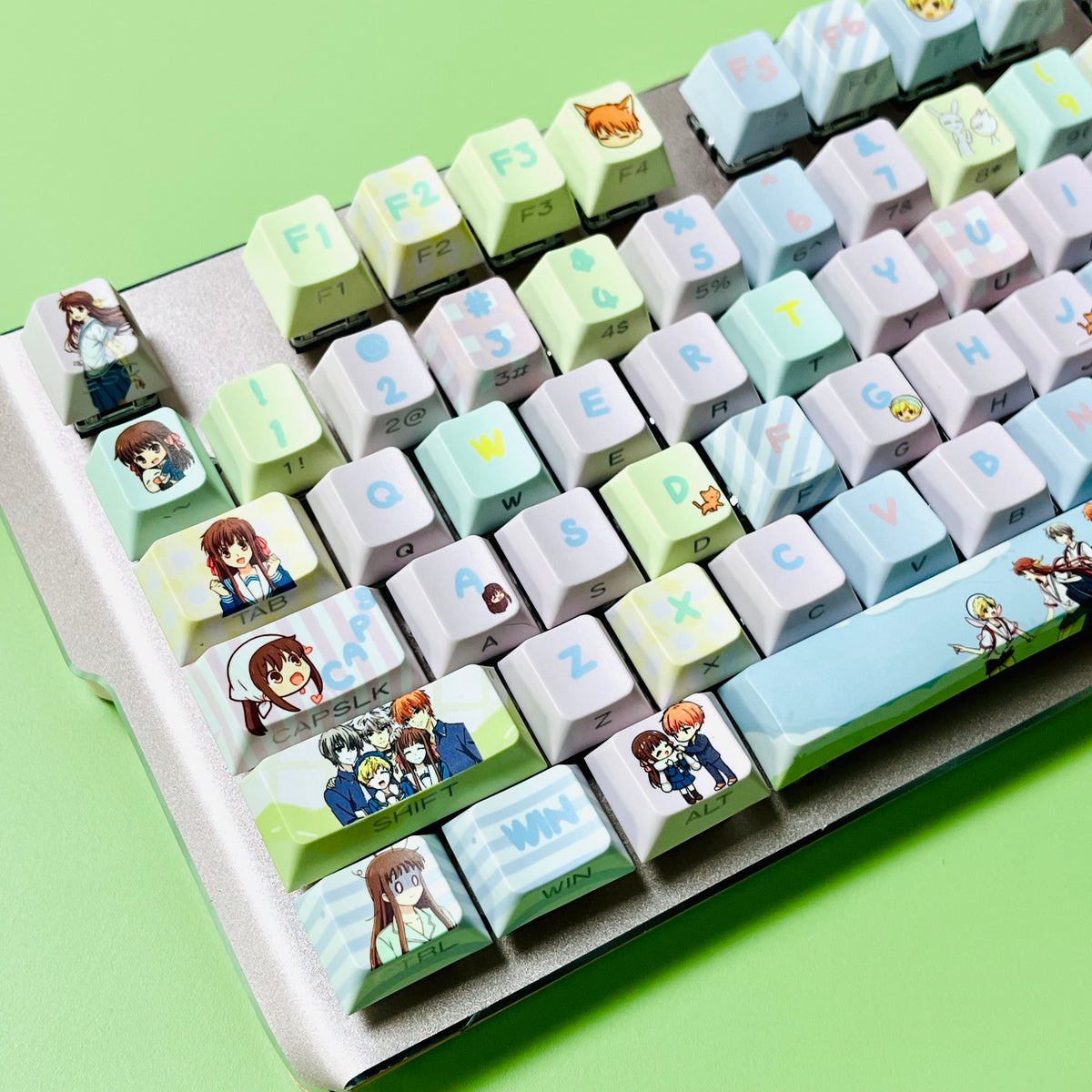 Fruits Basket Cherry/MOA Profile PBT 5-Sided Dye Sub Custom Keycap Set