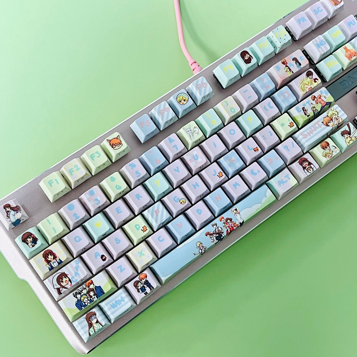 Fruits Basket Cherry/MOA Profile PBT 5-Sided Dye Sub Custom Keycap Set