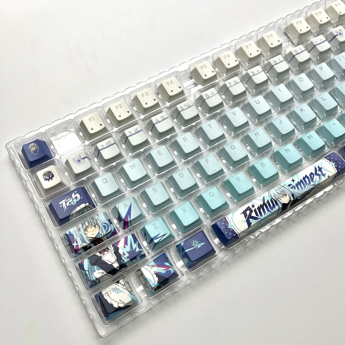 That Time I Got Reincarnated as a Slime - Rimuru Tempest anime PBT keycap set with top backlit
