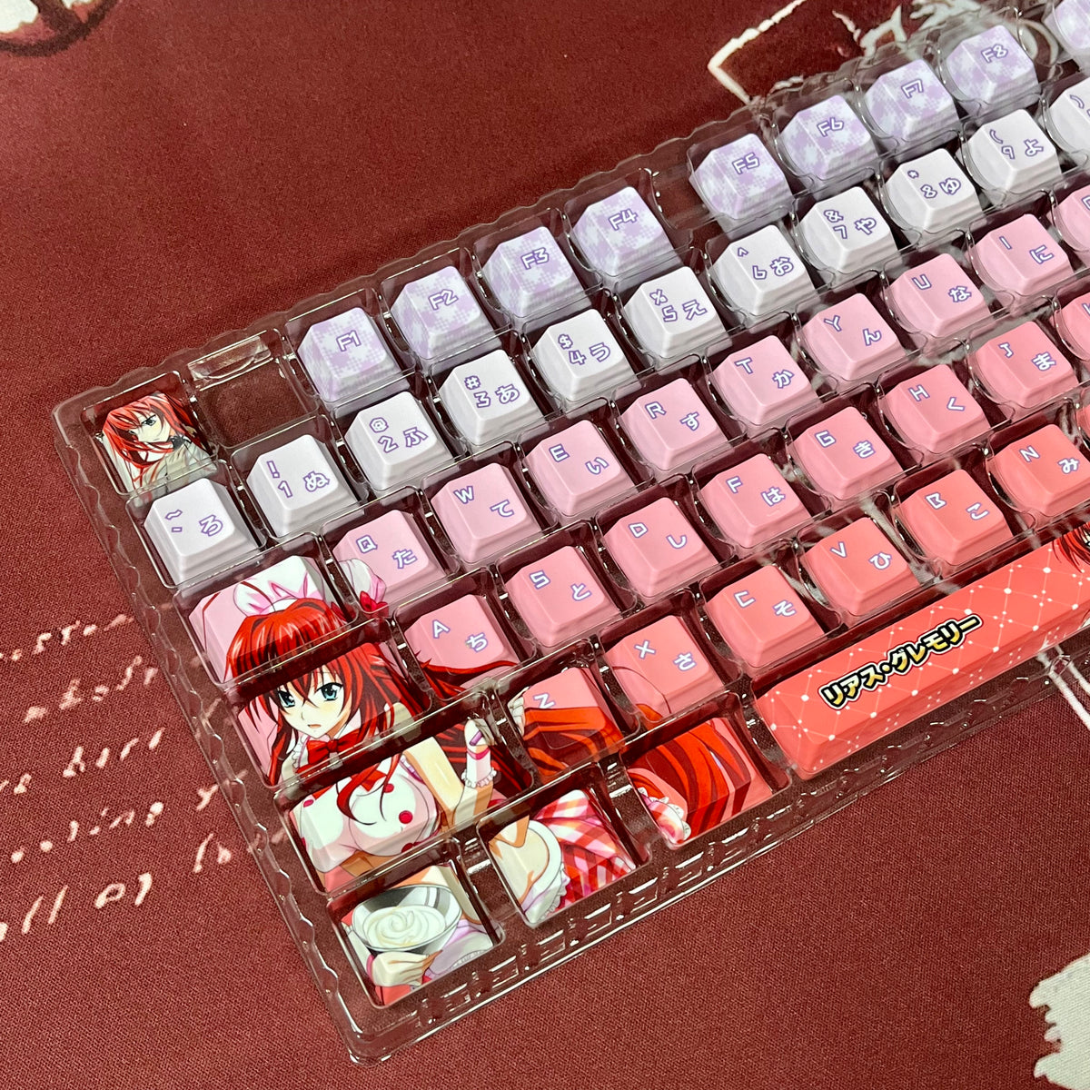 High School D×D Rias Gremory PBT anime keycaps set with cherry profile, dye-sublimated, MX cross stems keyboard