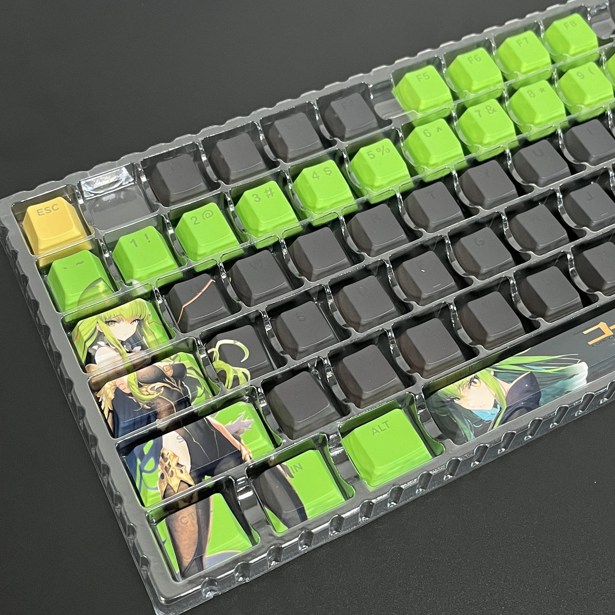 Code Geass: Lelouch of the Rebellion C.C keycaps set PBT Cherry with Side lit better for RGB keyboard