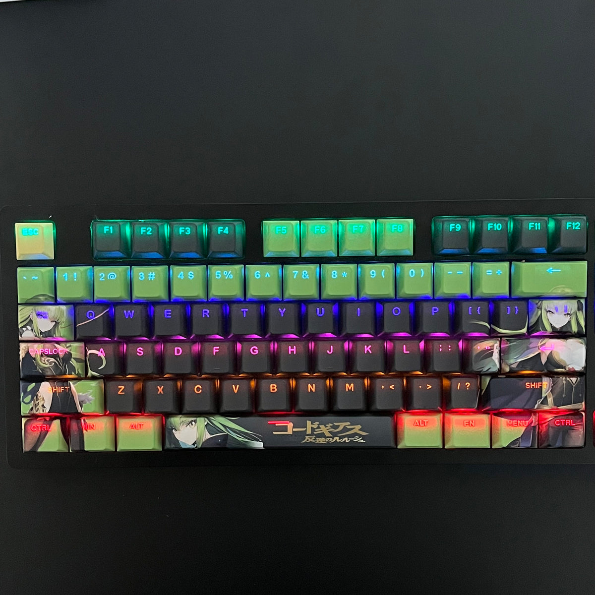 Code Geass: Lelouch of the Rebellion C.C keycaps set PBT Cherry with Side lit better for RGB keyboard