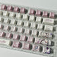 Re:ZERO Emilia anime PBT keycap set with top backlit for ANSI layout