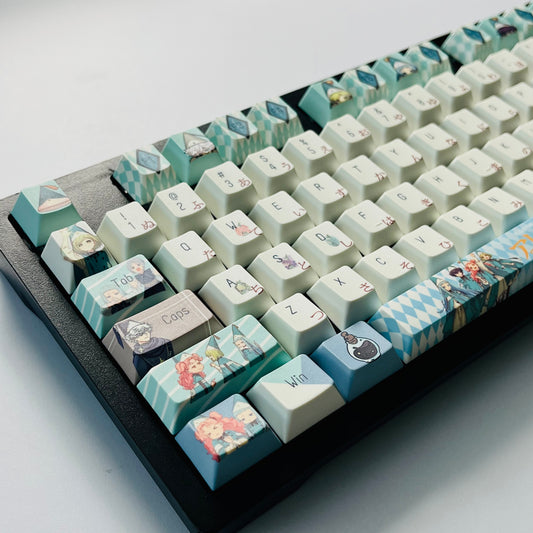 130 keys Witch Hat Atelier Cherry/MOA Profile PBT 5-Sided Dye Sub Custom Keycap Set