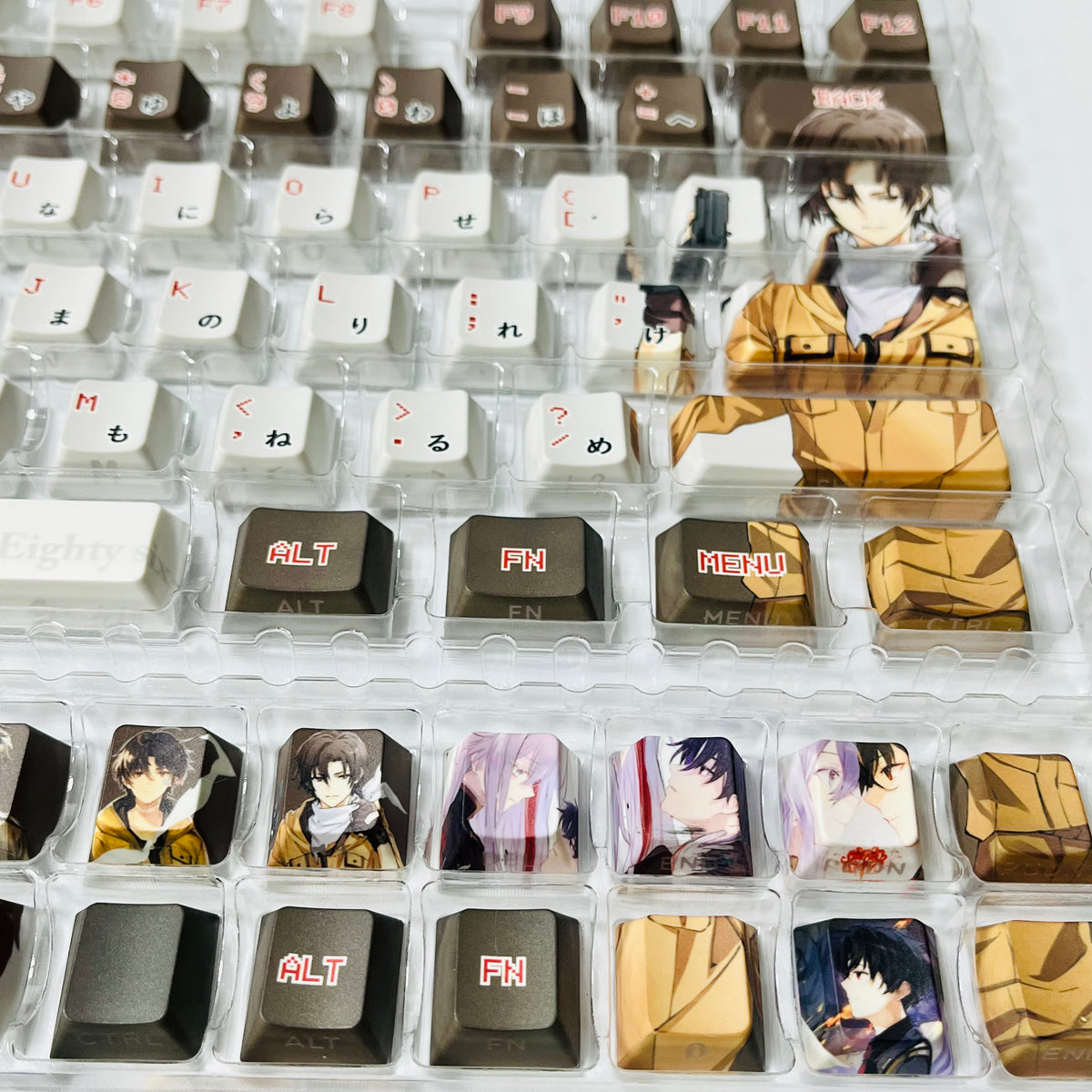 86‑EIGHTY‑SIX Shinei Nouzen PBT anime keycaps set with cherry profile, dye-sublimated, MX cross stems keyboard