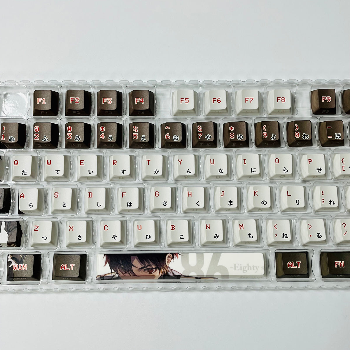 86‑EIGHTY‑SIX Shinei Nouzen PBT anime keycaps set with cherry profile, dye-sublimated, MX cross stems keyboard
