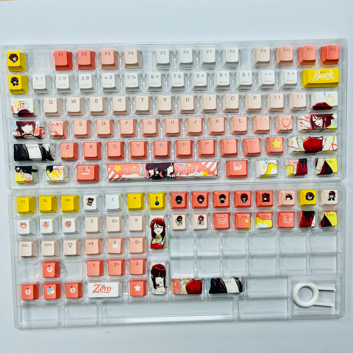 122 keys Yamada PBT anime keycaps set with TOP light, cherry profile