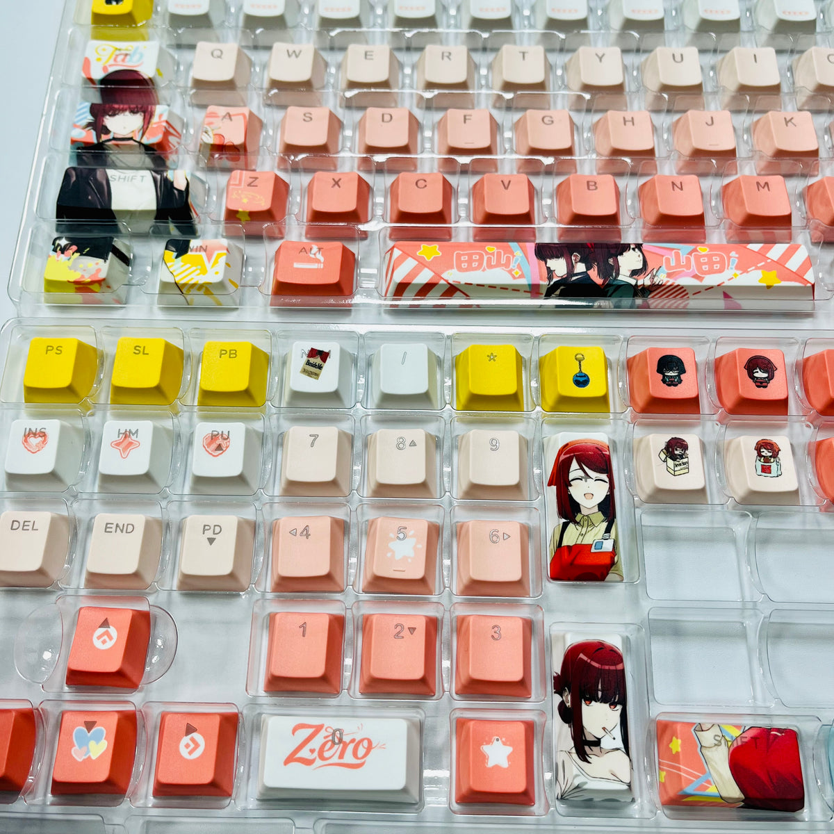 122 keys Yamada PBT anime keycaps set with TOP light, cherry profile