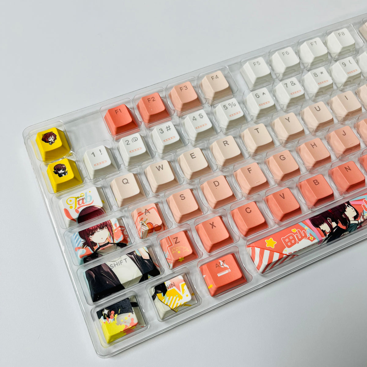 122 keys Yamada PBT anime keycaps set with TOP light, cherry profile