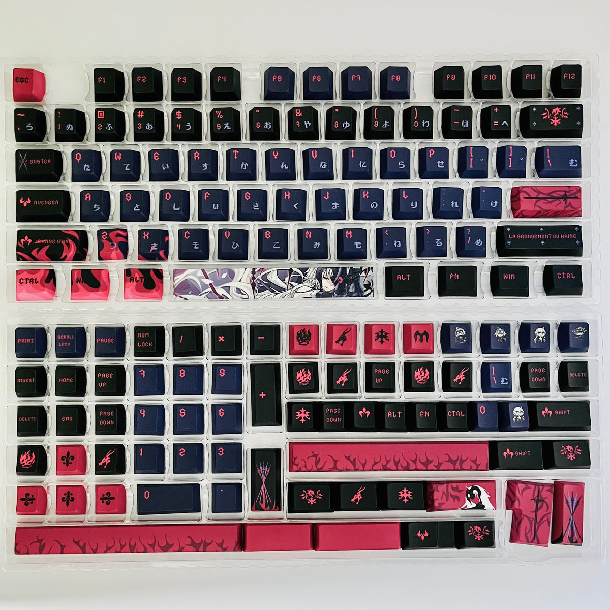150keys FateFGO Jeanne d'Arc (Alter) full set for all MX cross stems and Alice layout