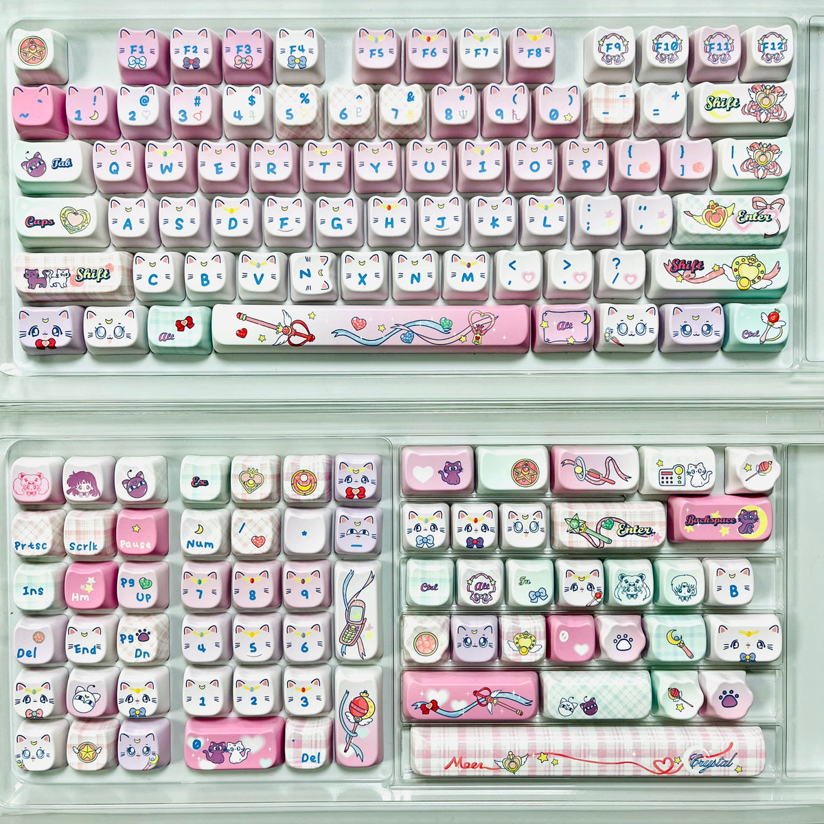 140keys sailor moon series Keycap PBT-MAO Keycap Set