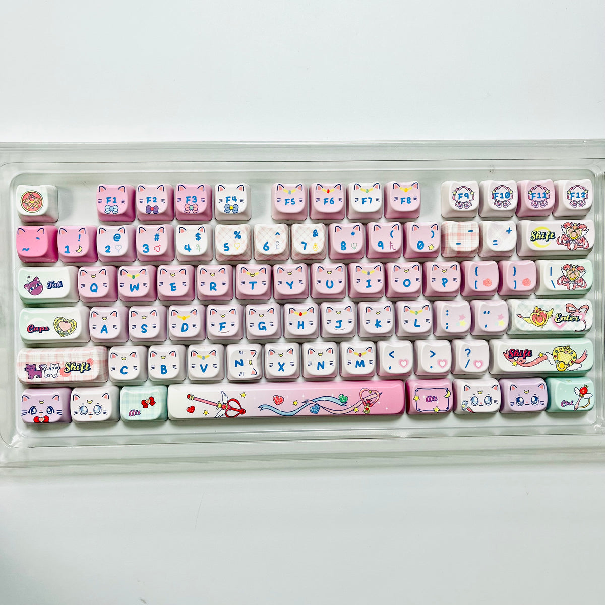 140keys sailor moon series Keycap PBT-MAO Keycap Set