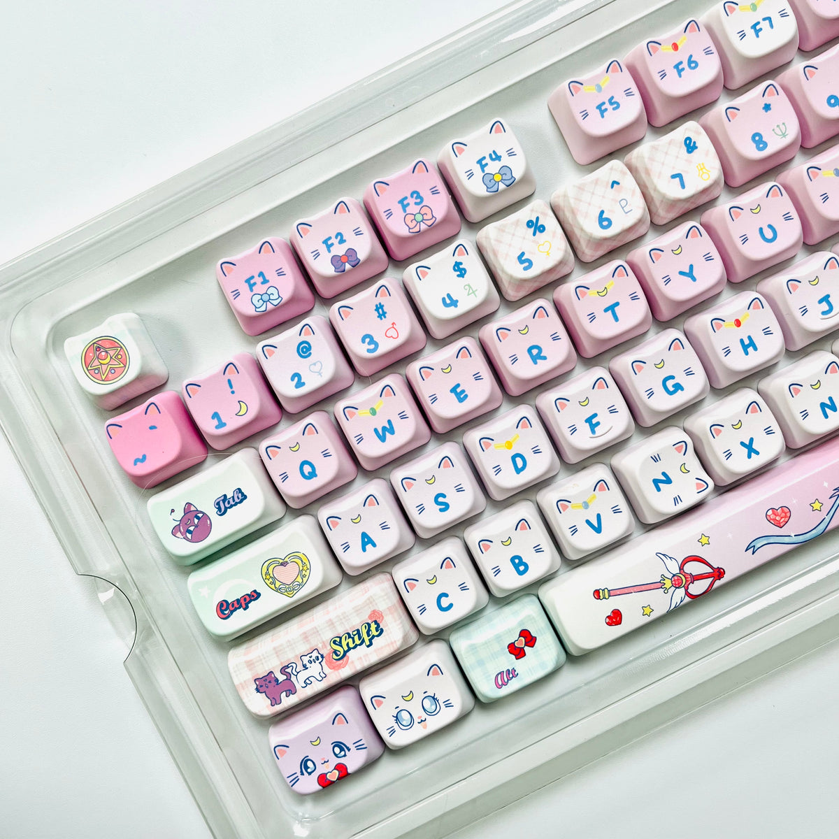 140keys sailor moon series Keycap PBT-MAO Keycap Set