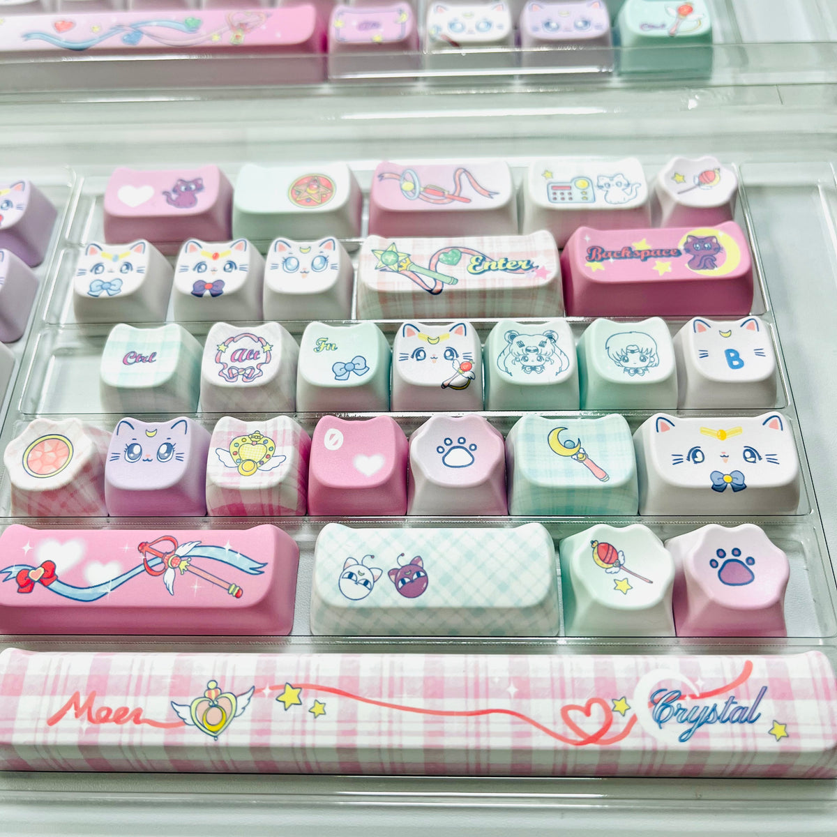 140keys sailor moon series Keycap PBT-MAO Keycap Set