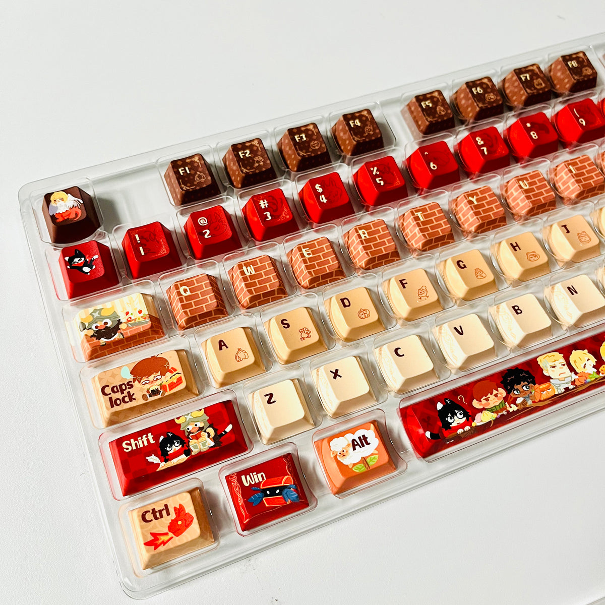 130 keys Cherry Dungeon Meshi keycaps set for ANSI layout
